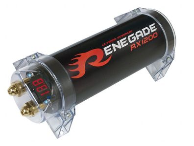 Renegade Pufferelko 1.2 F Farad RX1200 Farad Powercap Kondensator CarHifi Auto