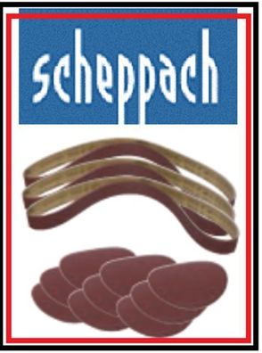 Scheppach BD7500 & bts700 -12 teiliges Set Schleifpapier Band & Tellerschleifer