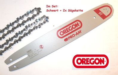 OREGON PRO-AM 91 Schwert 35 cm & 2x Sägekette 91VXL050E - STIHL MS 170 180 200T