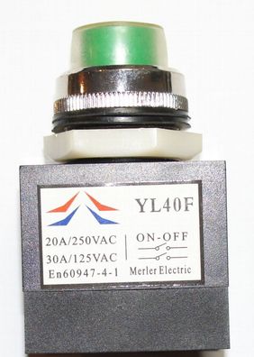 Schalter Taster KEDU YL40F passend für ATIKA - ASP 4-370 ASP 5-520 N Holzspalter