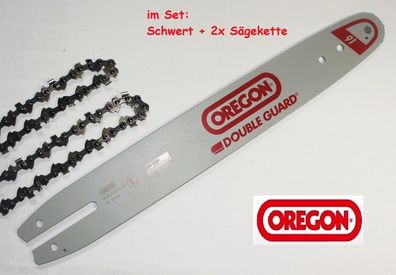 OREGON Double Guard Schwert 35 cm & 2x Sägekette 91P050E für STIHL MS MSE E