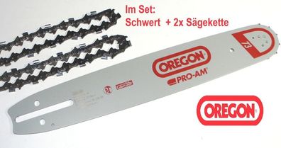 OREGON PRO-AM 73 Schwert 38 cm & 2x Sägekette 73DPX056E - Dolmar Husqvarna Solo