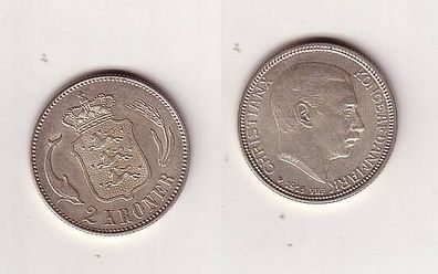 2 Kroner Kupfer Münze Dänemark 1916