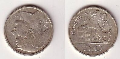 50 Franc Silber Münze Belgien 1949