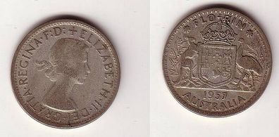 1 Florin Silber Münze Australien 1957