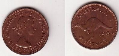 1 Penny Kupfer Münze Australien 1964