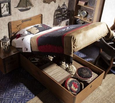 Cilek Black Pirate Jugendbett mit Bettkasten, 90x190 cm