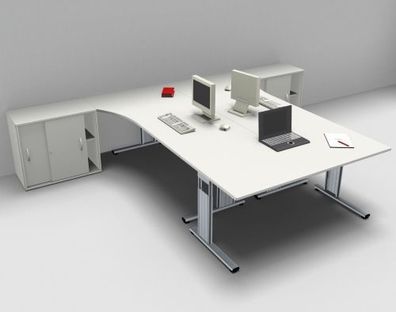 Schreibtisch-Arbeitsplatz GA1 für 3 Personen Schreibtisch Schreibtischkombination