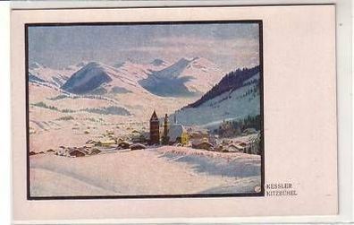 41312 Künstler Ak Kitzbühel Winterlandschaft um 1920
