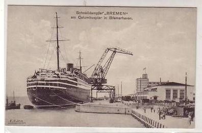 14093 Ak Bremerhaven Schnelldampfer "Bremen" um 1920