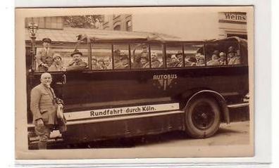 41859 Foto Ak Autobus Rundfahrt durch Köln um 1930