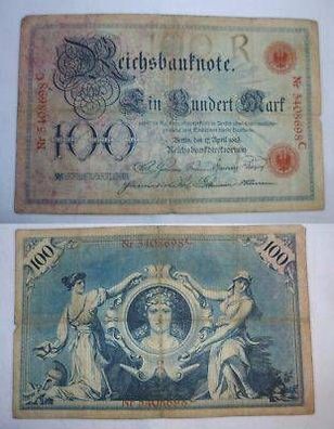 Banknote Deutsches Reich 100 Mark 1903 Kaiserreich