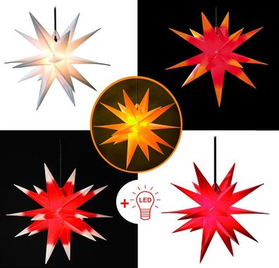 LED 3D Weihnachtsstern XXL 100cm inkl. LED-Birne Faltstern Außenstern Adventstern