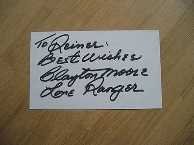Lone Ranger Schauspieler Clayton Moore - Autogramm!!!