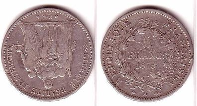 5 Franc Silber Münze Frankreich 1875 A