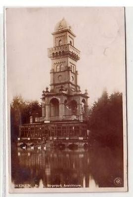 41705 Foto Ak Bremen Bürgerpark Aussichtsturm 1910