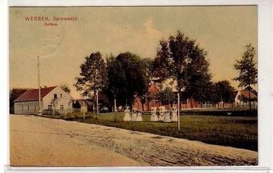 42151 Ak Werben Spreewald Dorfaue 1910