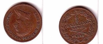 2/3 Skilling Kupfer Münze Schweden 1839