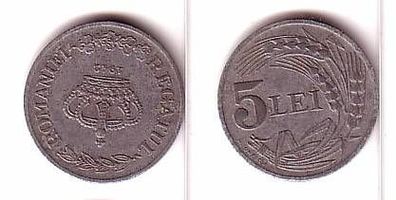 5 Lei Zink Münze Rumänien 1942