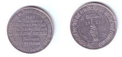 Medaille Erinnerung an d. Inflation in Deutschland 1925