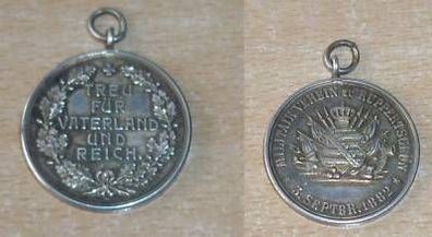 Silber Medaille Militärverein zu Ruppertsgrün 1882