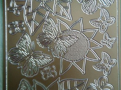 goldene Stickerbogen Motive Blumenstrauss Blumenvase Blütenbild --- Auswahl ---
