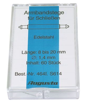 60 x Augusta Federstege Uhrenstifte Federstifte mit Bund Ø 1,3 mm für Uhrenarmband
