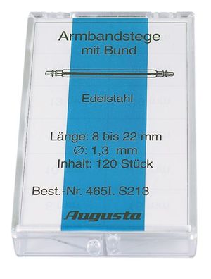 120 x Augusta Federstege Uhrenstifte Federstifte mit Bund Ø 1,3 mm für Uhrenarmband