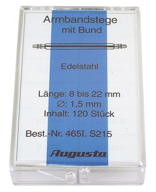 120 x Augusta Federstege Uhrenstifte Federstifte mit Bund Ø 1,5 mm für Uhrenarmband
