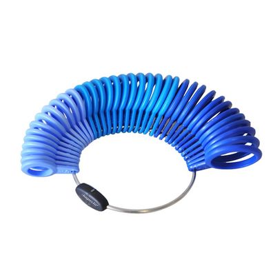 Ringmaß Kunststoff blau 36 Einzelringe mit Umfang 41-76mm Ringe messen