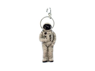 Astronaut Charm Raumschiff Zipper Pull Anhänger Miniblings Raumfahrer Keramik