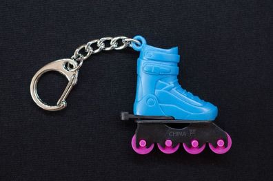 Rollschuh Schlüsselanhänger Miniblings Inlineskates Rollschuhe Sport Skate blau