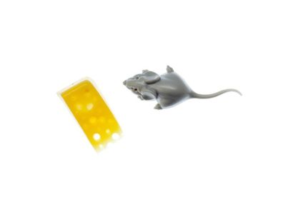 Ratte Käse Ohrstecker Miniblings Stecker Ohrringe Maus Ratten Käsestück grau