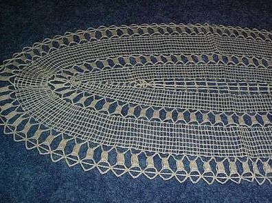 ovale Decke aus Baumwolle-Handarbeit-60 x 27cm