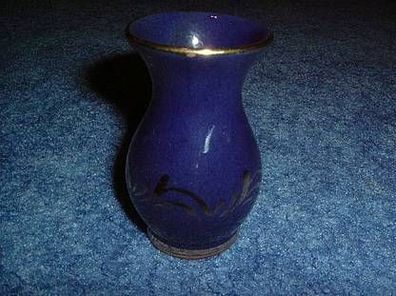 tolle Vase-schöne Form-blau / gold