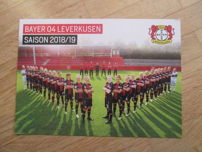 Mannschaftskarte Bayer Leverkusen Frauen Saison 18/19