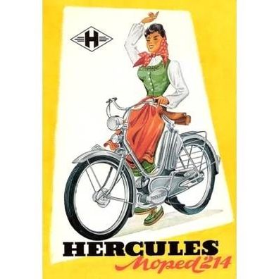 Farb-Poster Hercules 214 Moped
