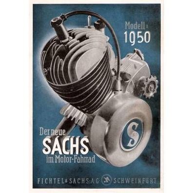Farb-Poster Sachs Motor Modell 1950