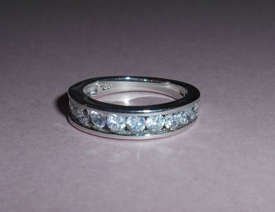 Ring 925er Silber rhodiniert mit klaren Zirkonia 16,5 mm Ø #10000