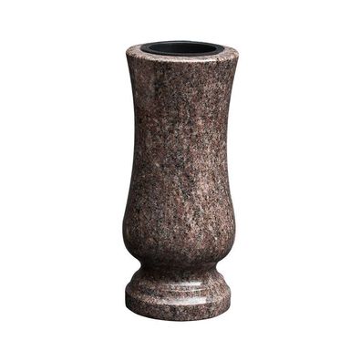 Grabvase Friedhofsvase Vase Grabschmuck aus Granit - 27cm Lila gerais