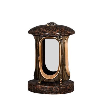 Granit Grablampe Ruby Star - Grablicht / Grablaterne wetterfest