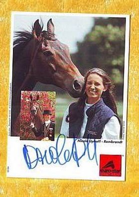 Nicole Uphoff (Reitsport ) -persönlich signierte Autogrammkarte