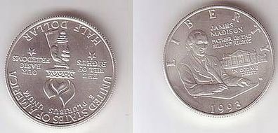 1/2 Dollar Silber Münze USA James Madison 1993