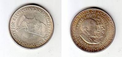 1/2 Dollar Silber Münze USA Booker T.W. und Carter 1953