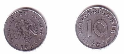 10 Pfennig Zink Münze 3. Reich 1945 E