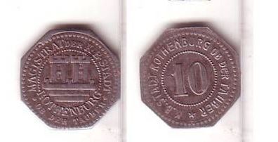 10 Pfennig Münze Notgeld Rotenburg a.d. Tauber um 1917