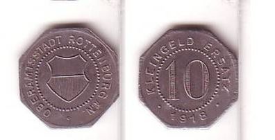 10 Pfennig Eisen Münze Notgeld Rottenburg a.N. 1918