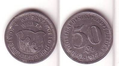 50 Pfennig Zinkmünze Notgeld Marktgemeinde Weiler 1917