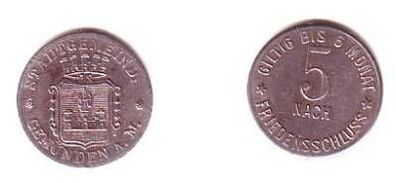 5 Pfennig Münze Notgeld Stadtgemeinde Gemünden um 1917