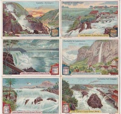 Liebig Serie kpl. 6 Sammelbilder "Wasserfälle" 44